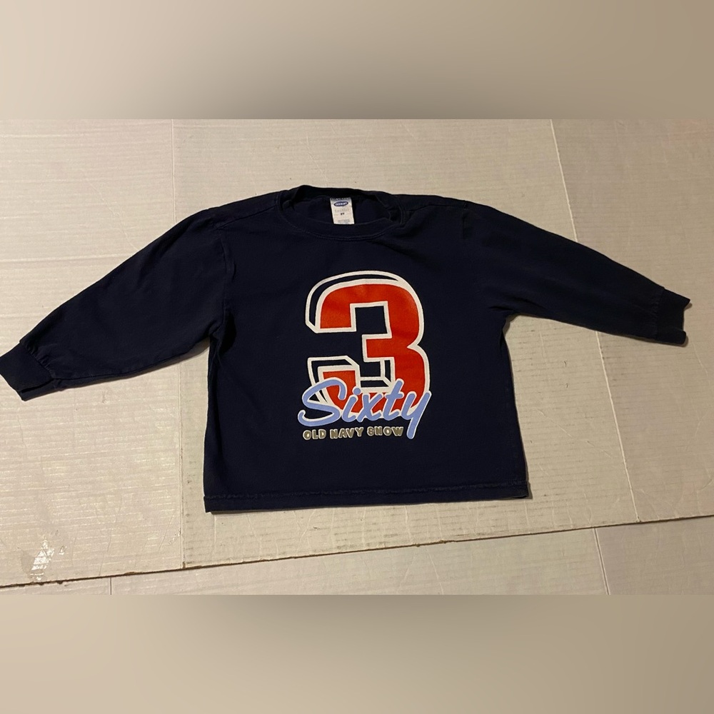 Old Navy Snow 3T boy blue long sleeve t-shirt